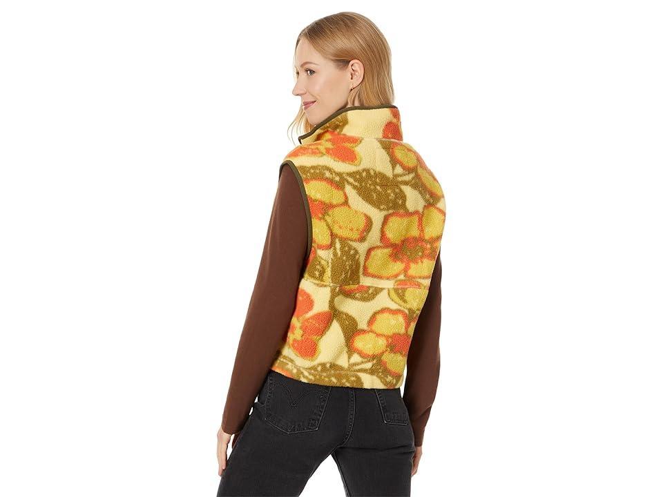 Toad&Co Campo Fleece Vest (Rattan Floral Print) Women's Clothing Product Image