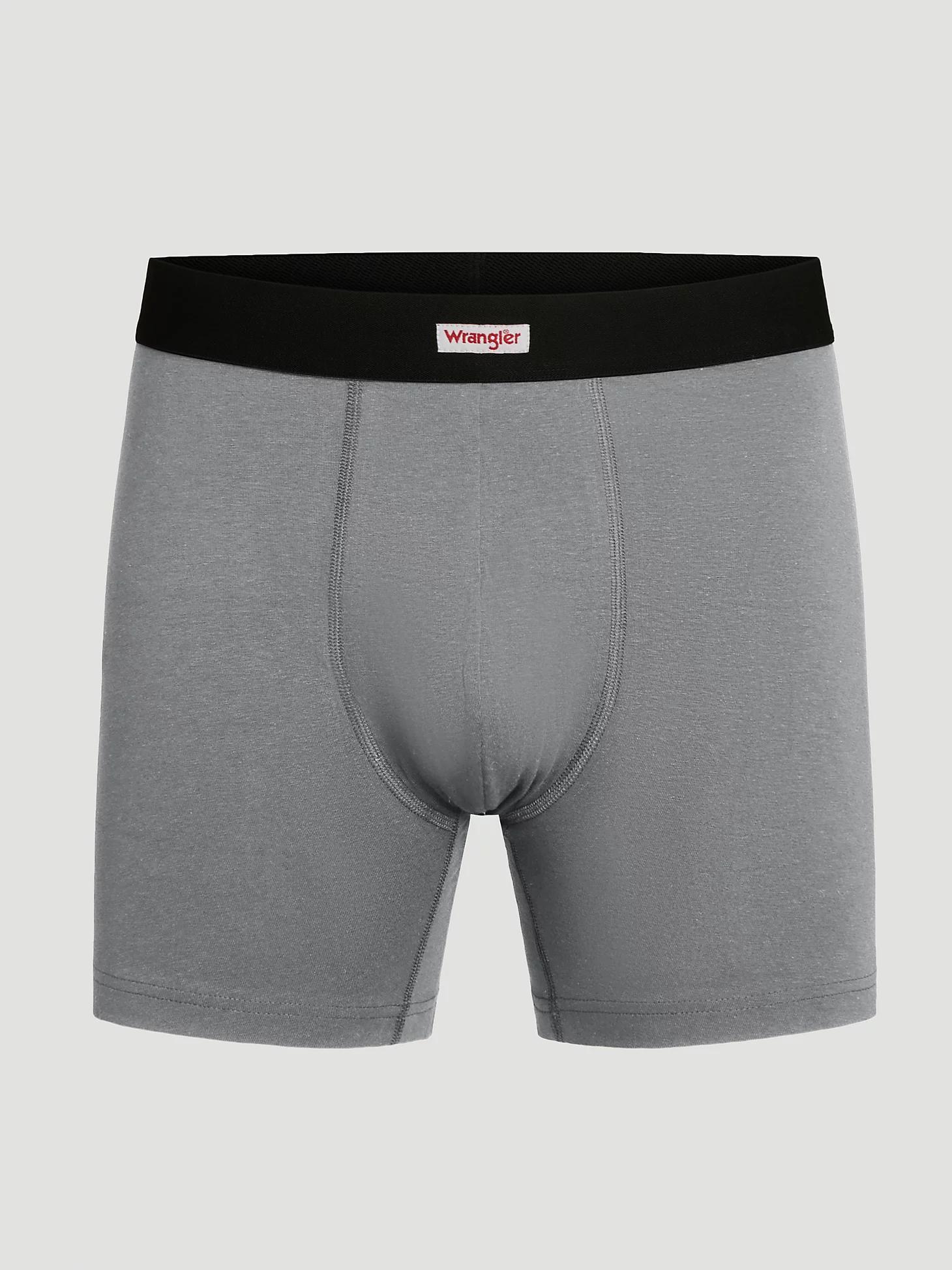 Men's Cotton Stretch Boxer Brief (3-Pack) in Blue/Charcoal/Grey Product Image