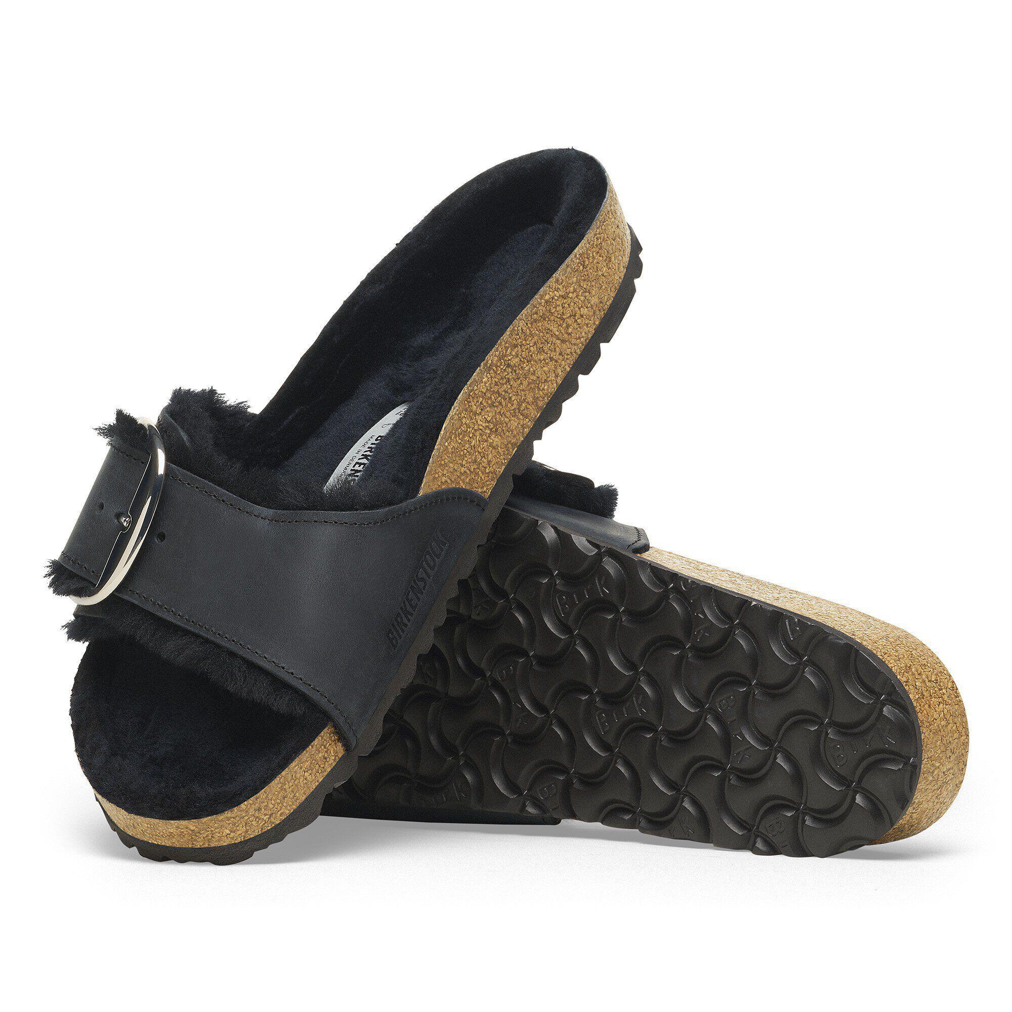 Madrid Big Buckle Shearling Natural Leather Oiled Product Image