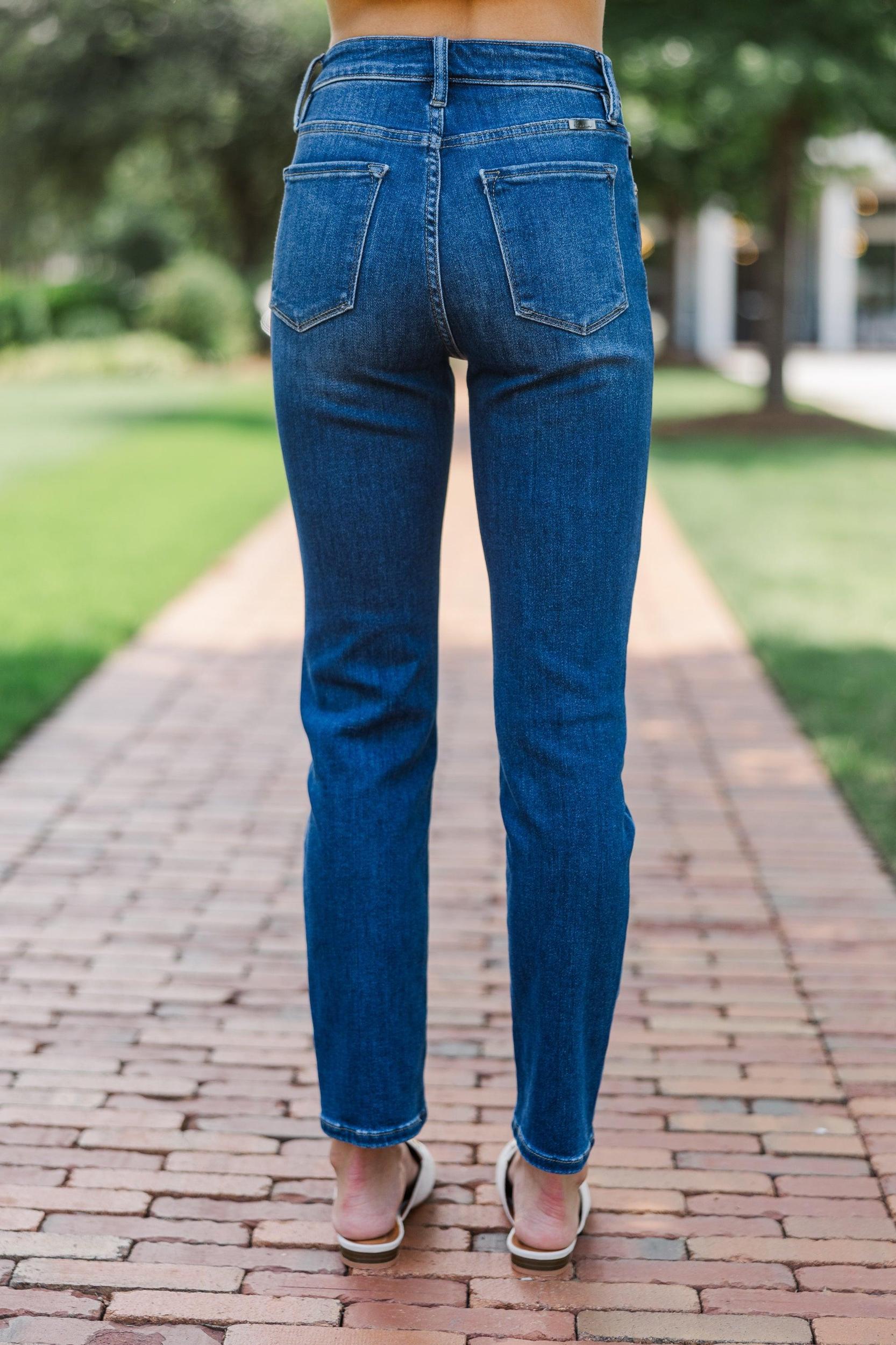 KanCan: On My Mind Dark Wash Straight Leg Jeans Female Product Image