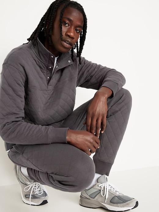 Quarter-Snap Quilted Fleece Sweatshirt Product Image
