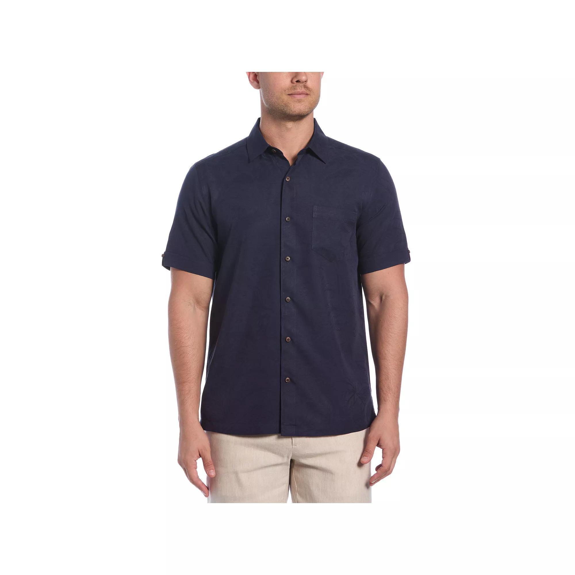 Men's Cubavera Short Sleeve Button-Down Shirt, Size: Medium, Blue Blazer Product Image