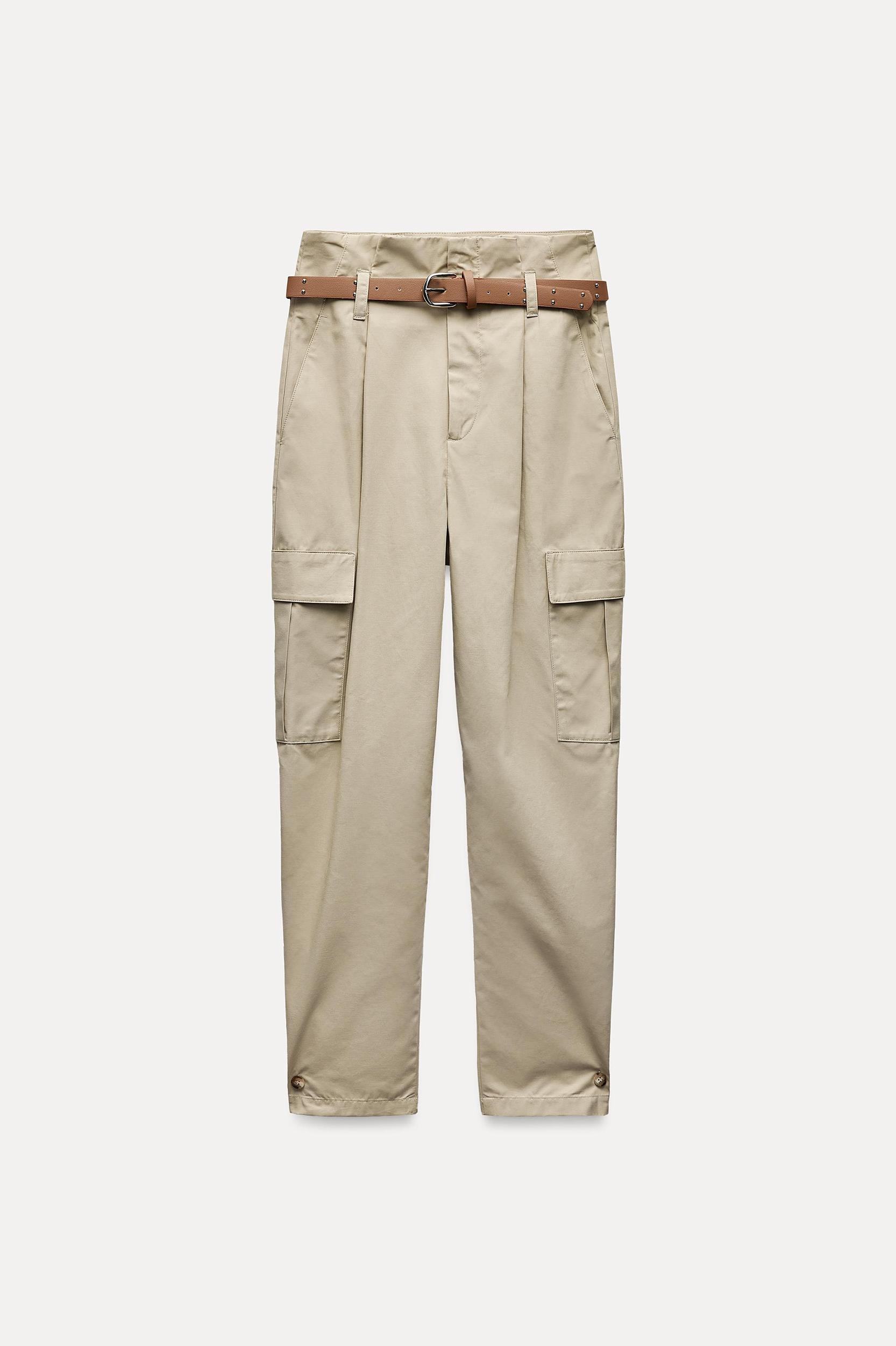 BELTED PAPERBAG CARGO PANTS Product Image