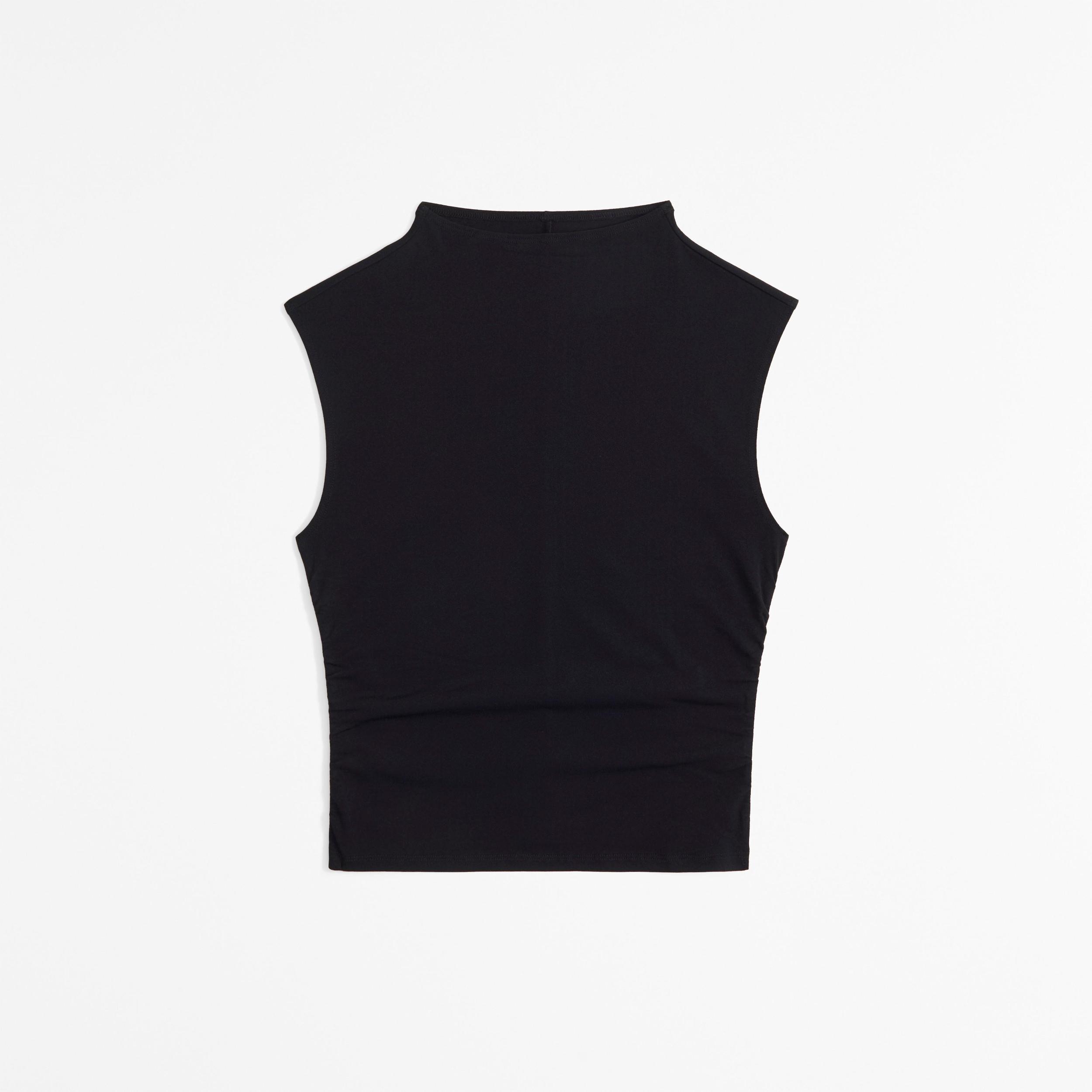 Long-Sleeve Grown-On Mockneck Top Product Image