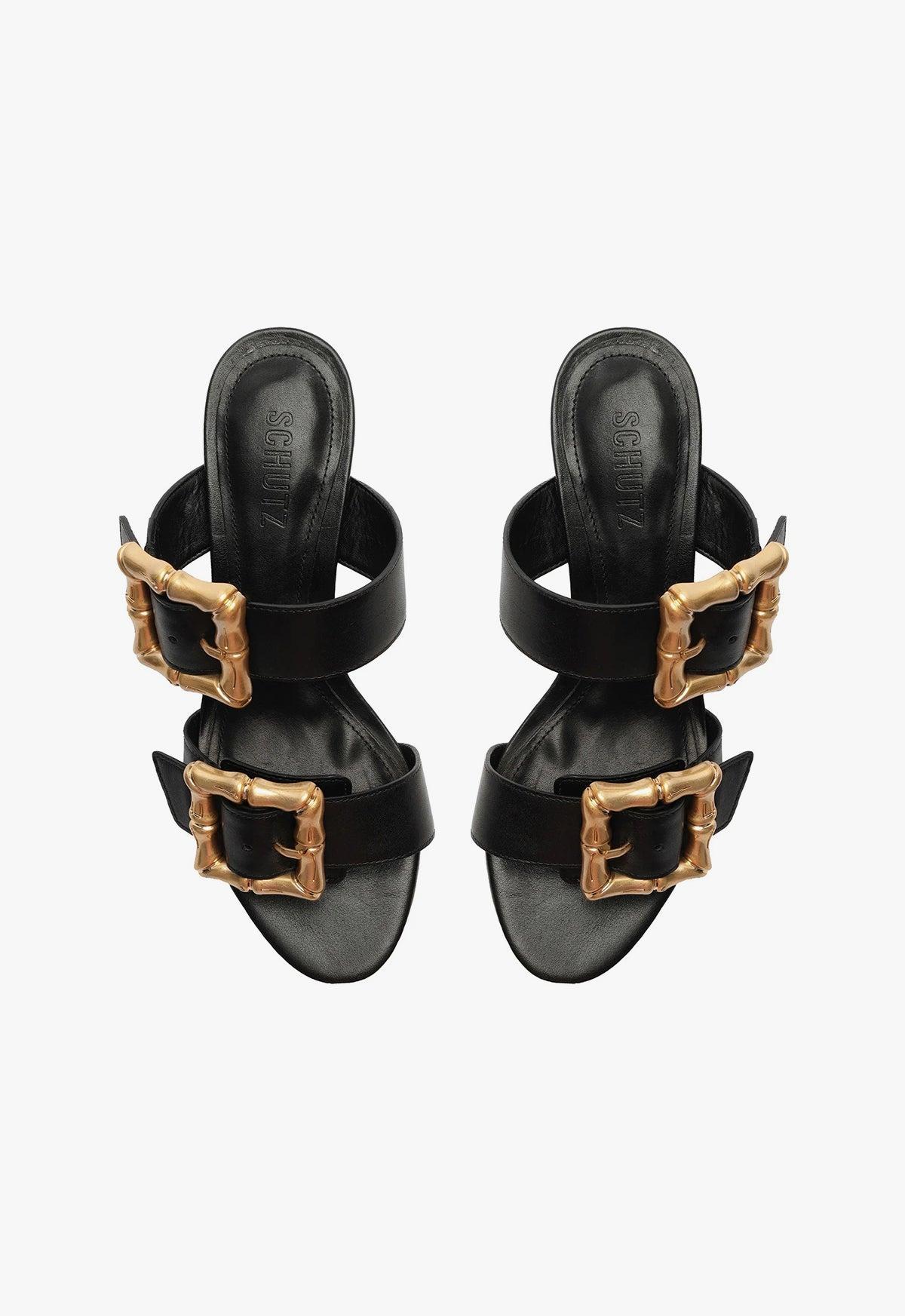 Enola Mid Block Leather Sandal Product Image