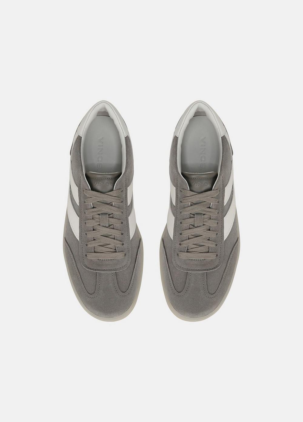 Mens Oasis Suede And Leather Sneaker, Light Smoke Grey/chalk White, Size 10 Vince Product Image