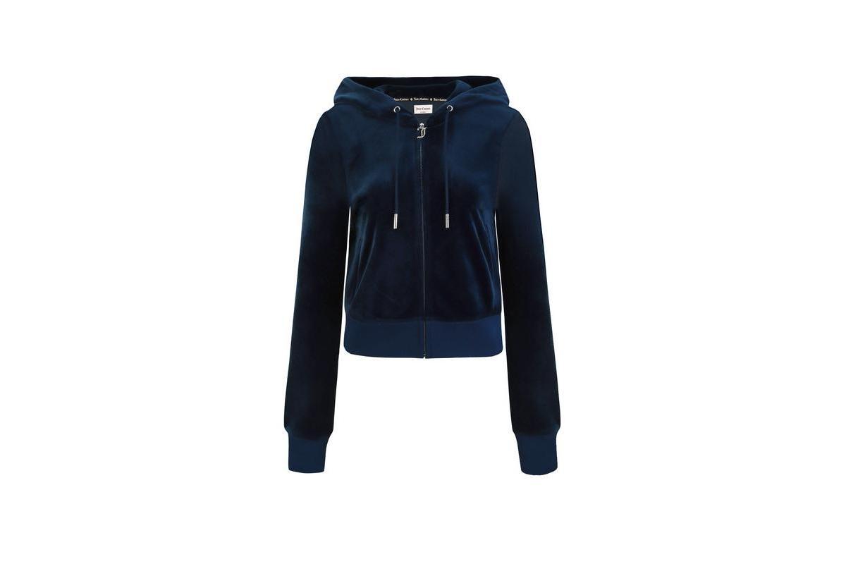 Juicy Couture Womens Solid Classic Juicy Hoodie With Crown Hotfix Product Image