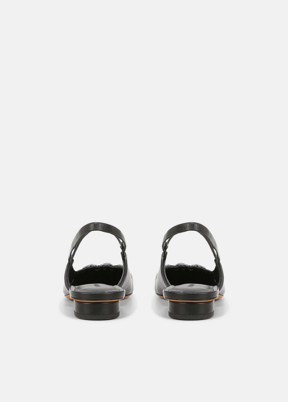 Womens Venice Leather Slingback Flat, Black, Size 5.5 Vince Product Image