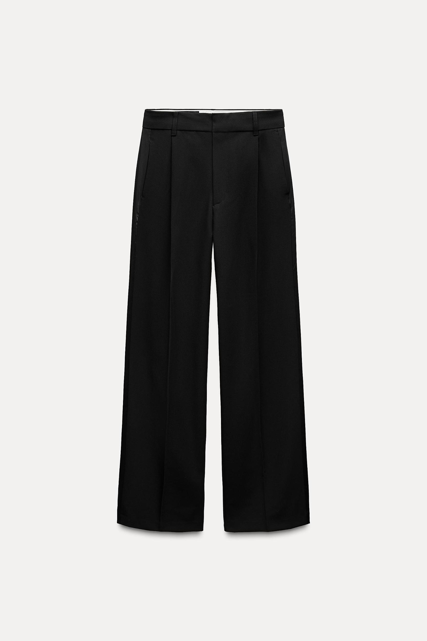 SIDE SATIN EFFECT STRIPE PANTS Product Image