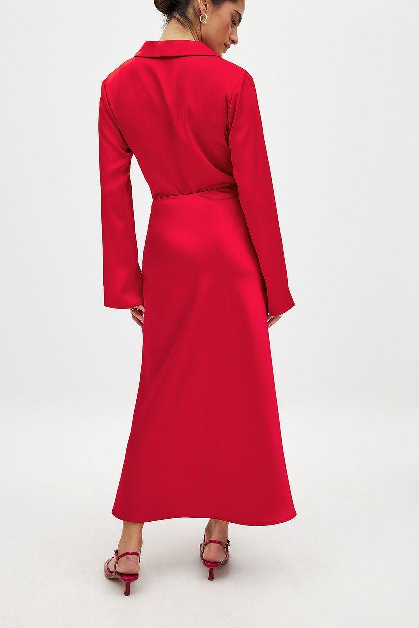 Satin Midi Skirt Product Image