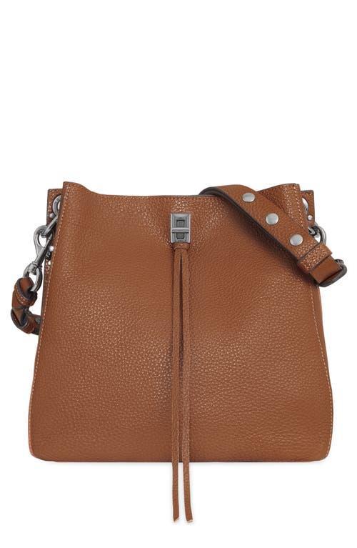 REBECCA MINKOFF Darren Pebbled Leather Studded Shoulder Bag Product Image
