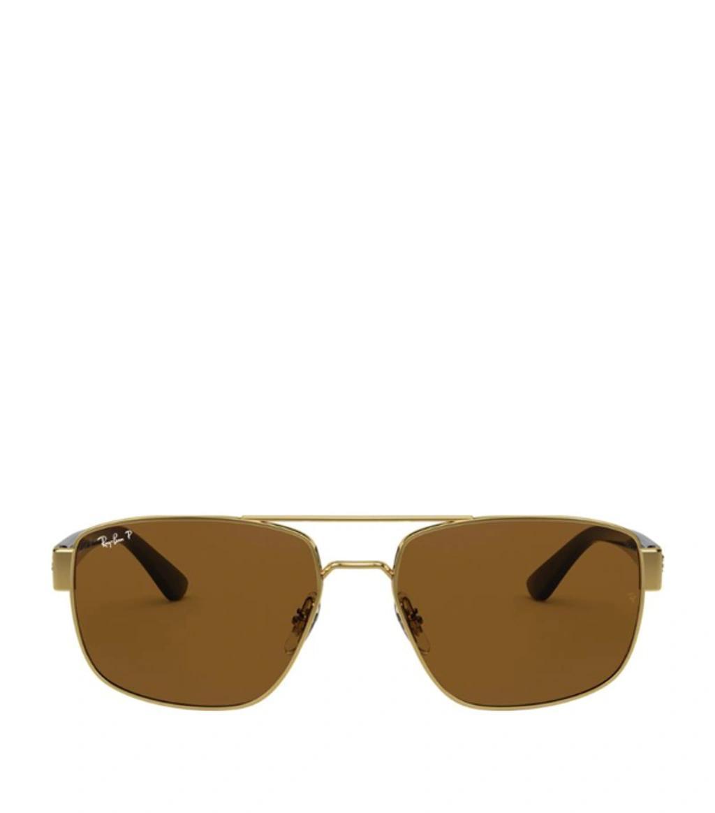 Mens Classic Logo Acetate Rectangle Sunglasses Product Image