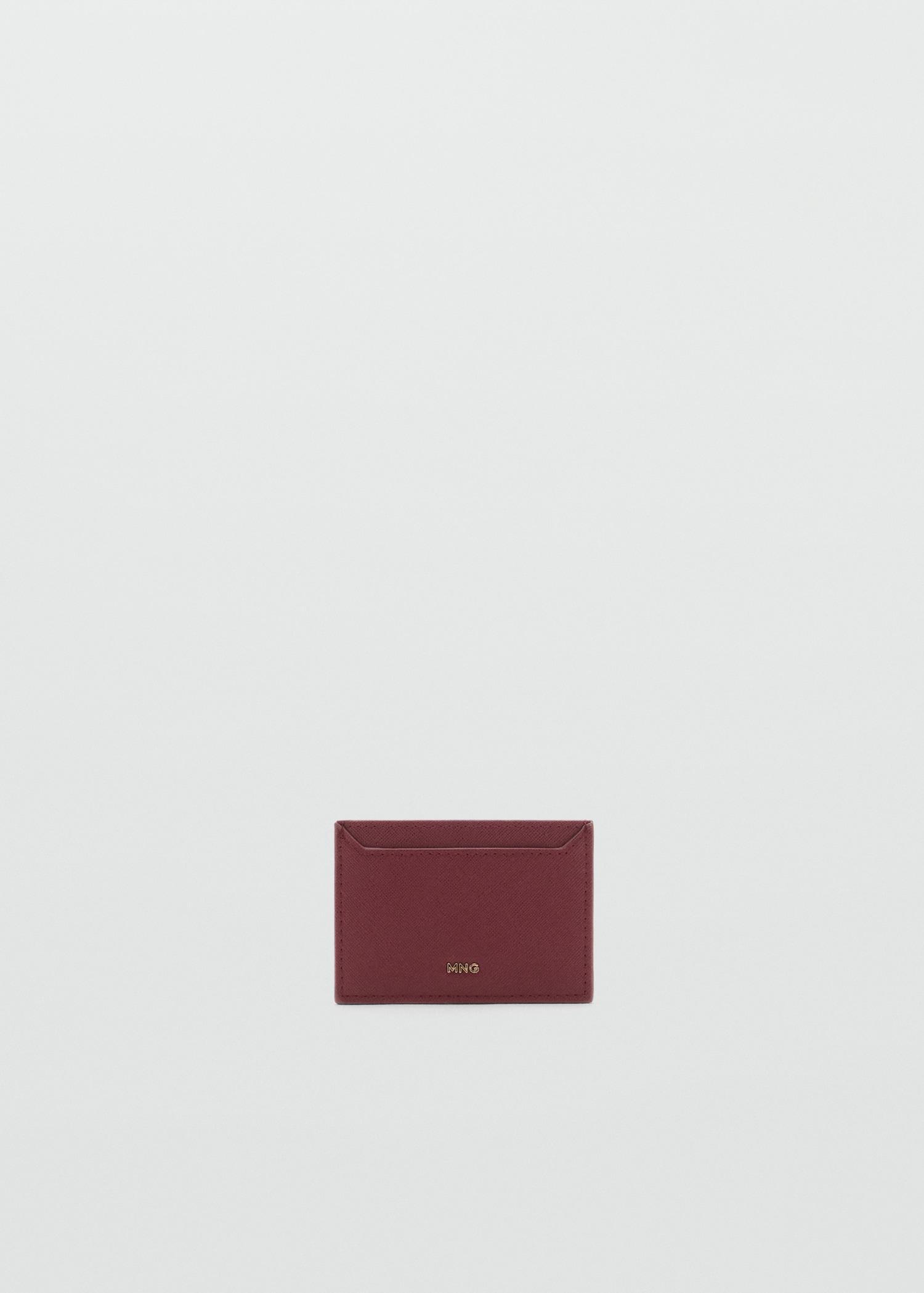 Saffiano-effect cardholder - Women | MANGO USA Product Image