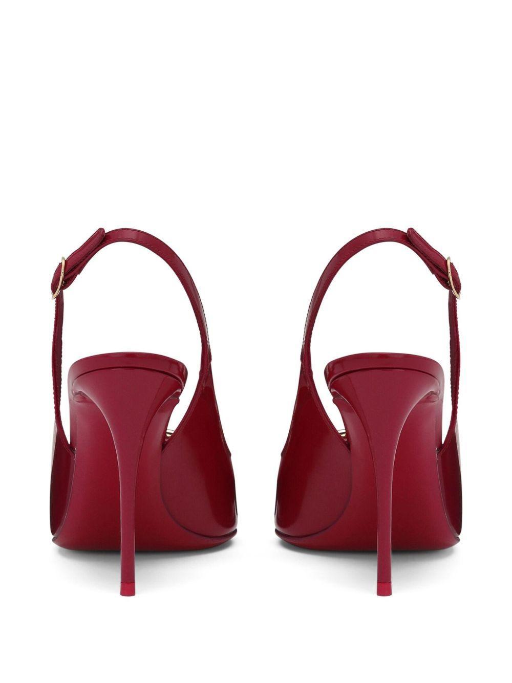 logo-plaque heeled slingback pumps Product Image