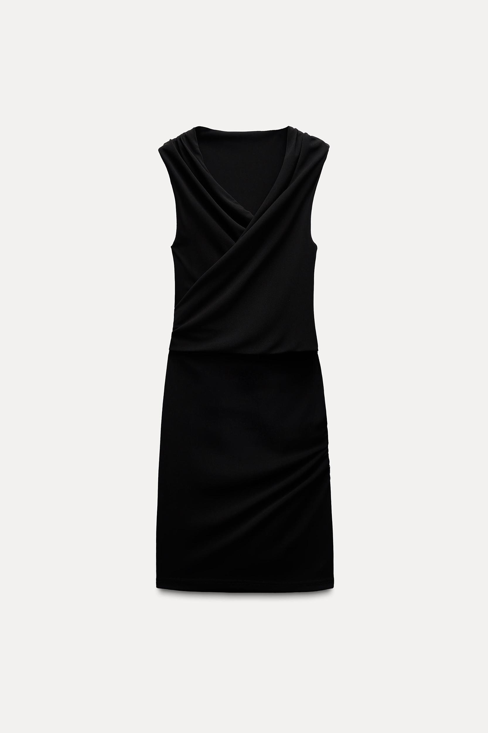 BELTED DRAPED DRESS Product Image