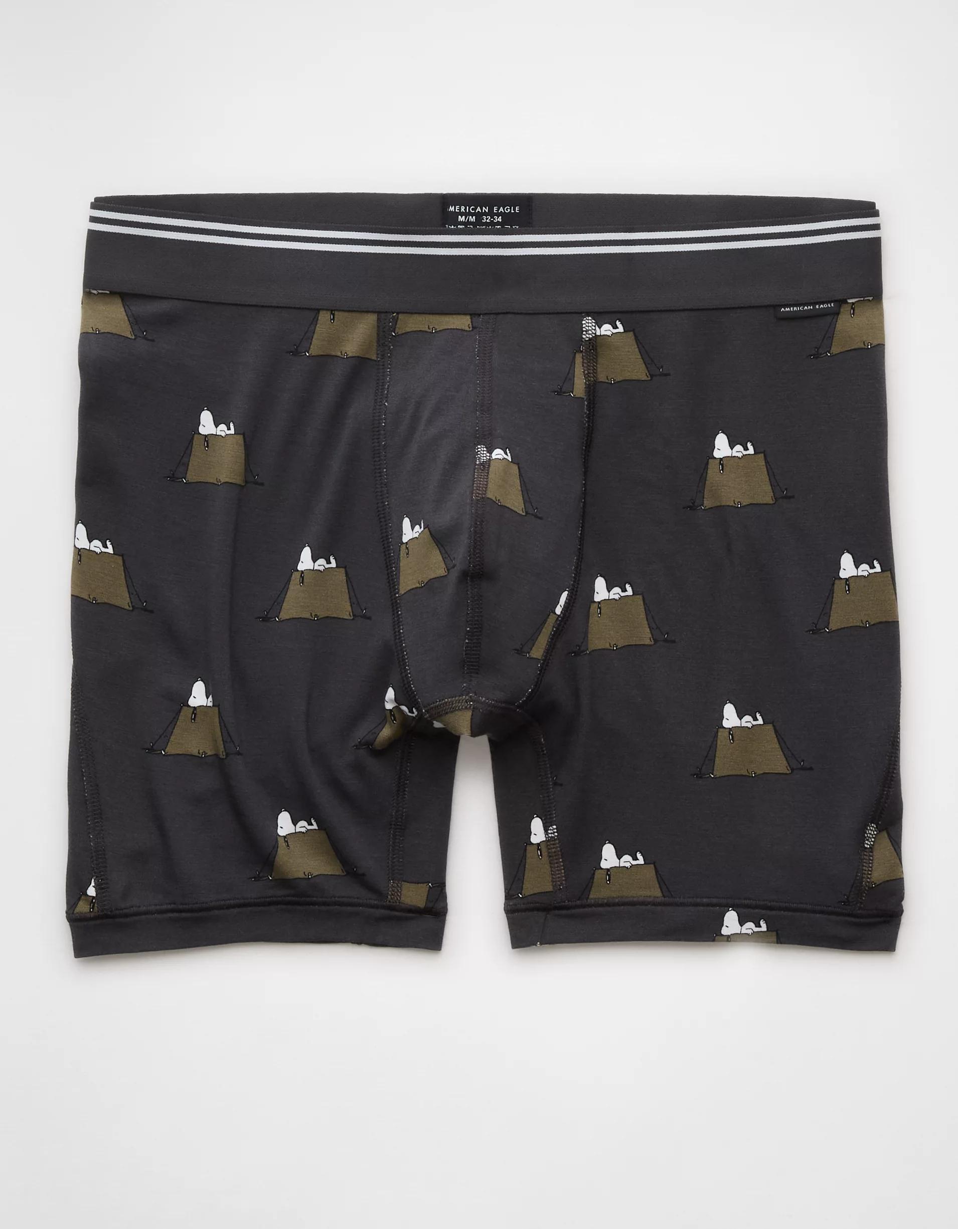 AEO Men's Snoopy Tent 6" Ultra Soft Boxer Brief Product Image