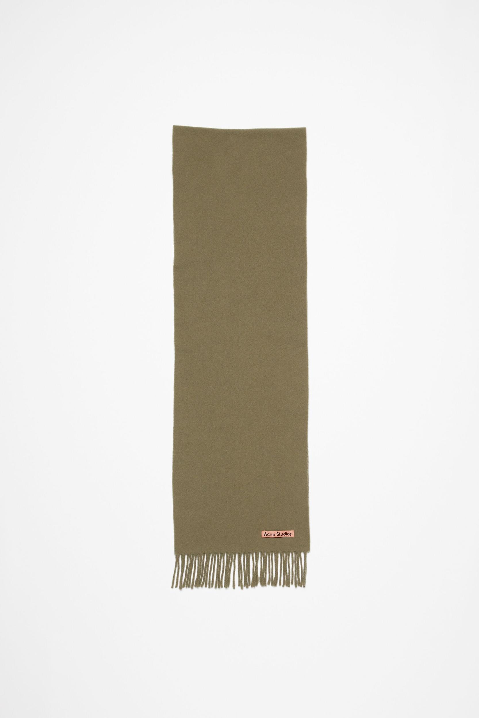 Fringe wool scarf - skinny Product Image