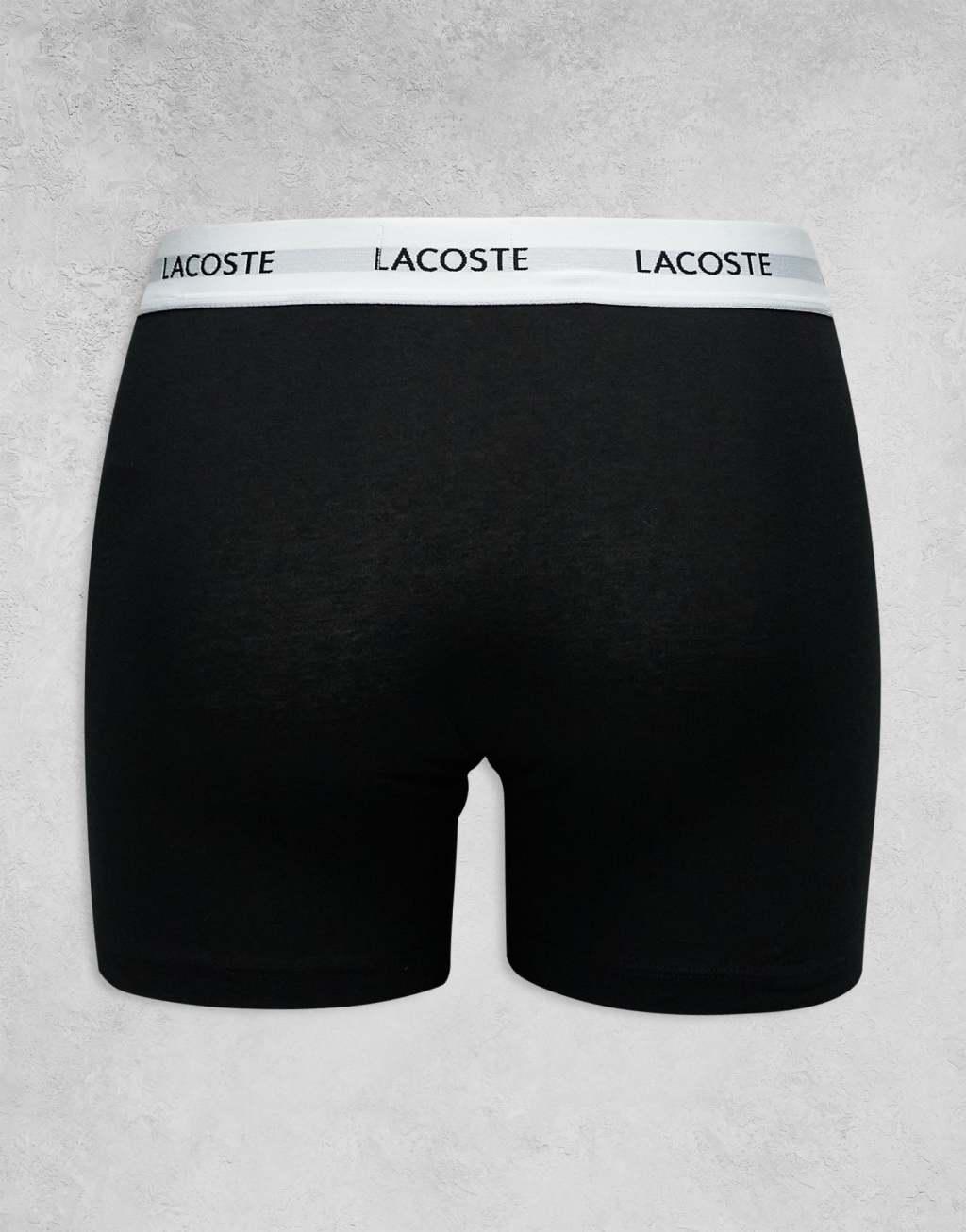 Lacoste 3-pack boxer briefs in multi with white waistband Product Image