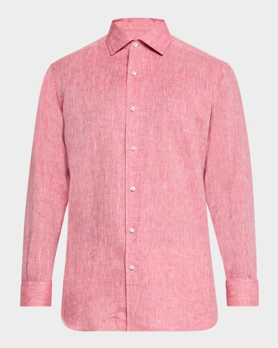 Mens Azeala Oasi Lino Casual Button-Down Shirt Product Image