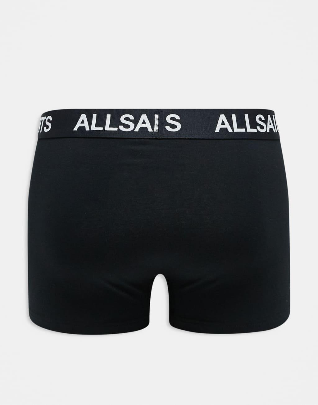 AllSaints 3-pack cotton trunks in black Product Image
