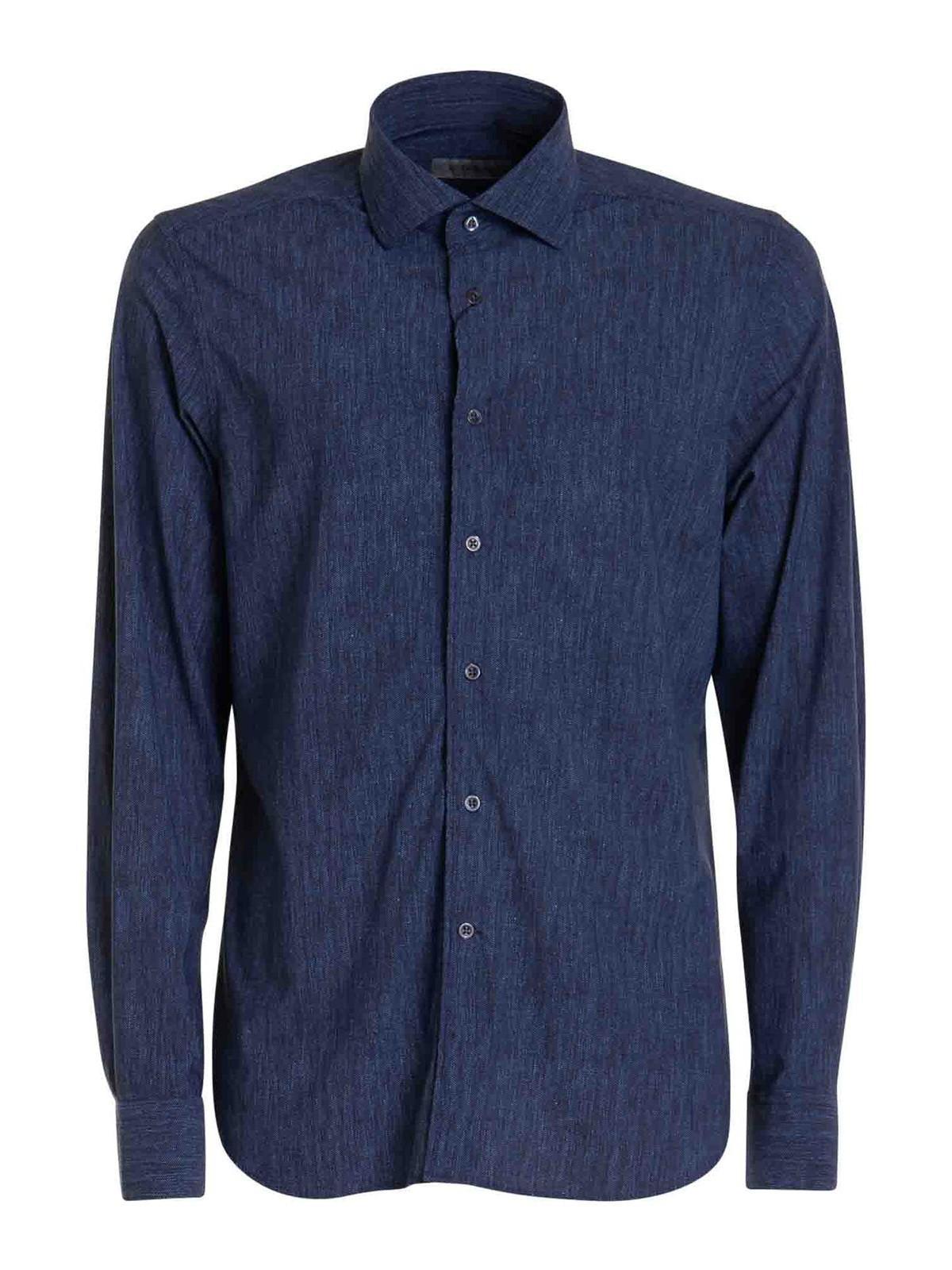 CORNELIANI Classic Shirt Style Shirt In Lavado Claro Product Image