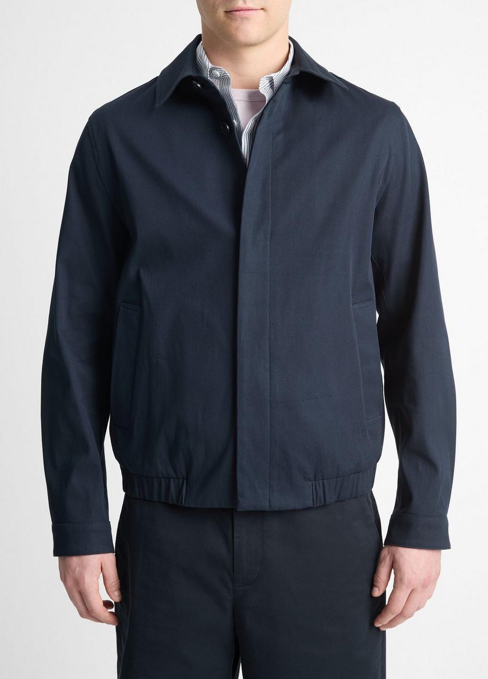 Mens Cotton Bomber Jacket, Coastal Blue, Size XXL Vince Product Image