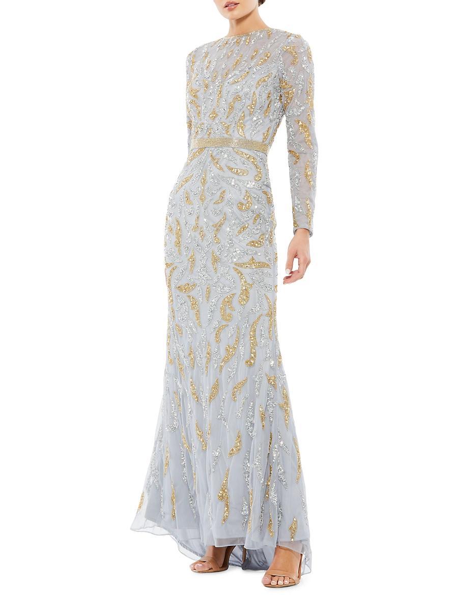 Womens Sequin Column Gown Product Image