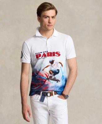 Polo Ralph Lauren Mens Team Usa Mesh Graphic Polo Shirt Product Image