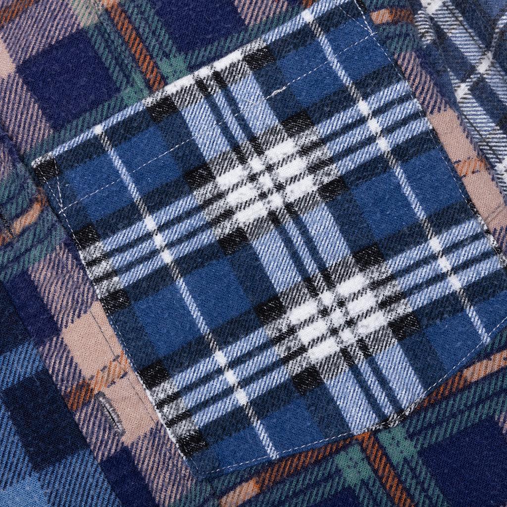 Straight Hem Flannel Shirt - Assorted Male Product Image