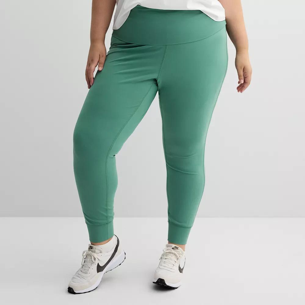 Plus Size Tek Gear® Essential Soft Foldover Jogger Pants, Women's, Size: 2XL, Lunar Tide Product Image