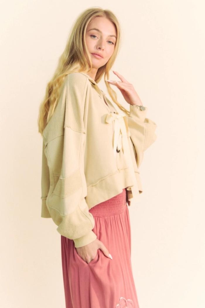 Eyelet Lace Up Top Product Image