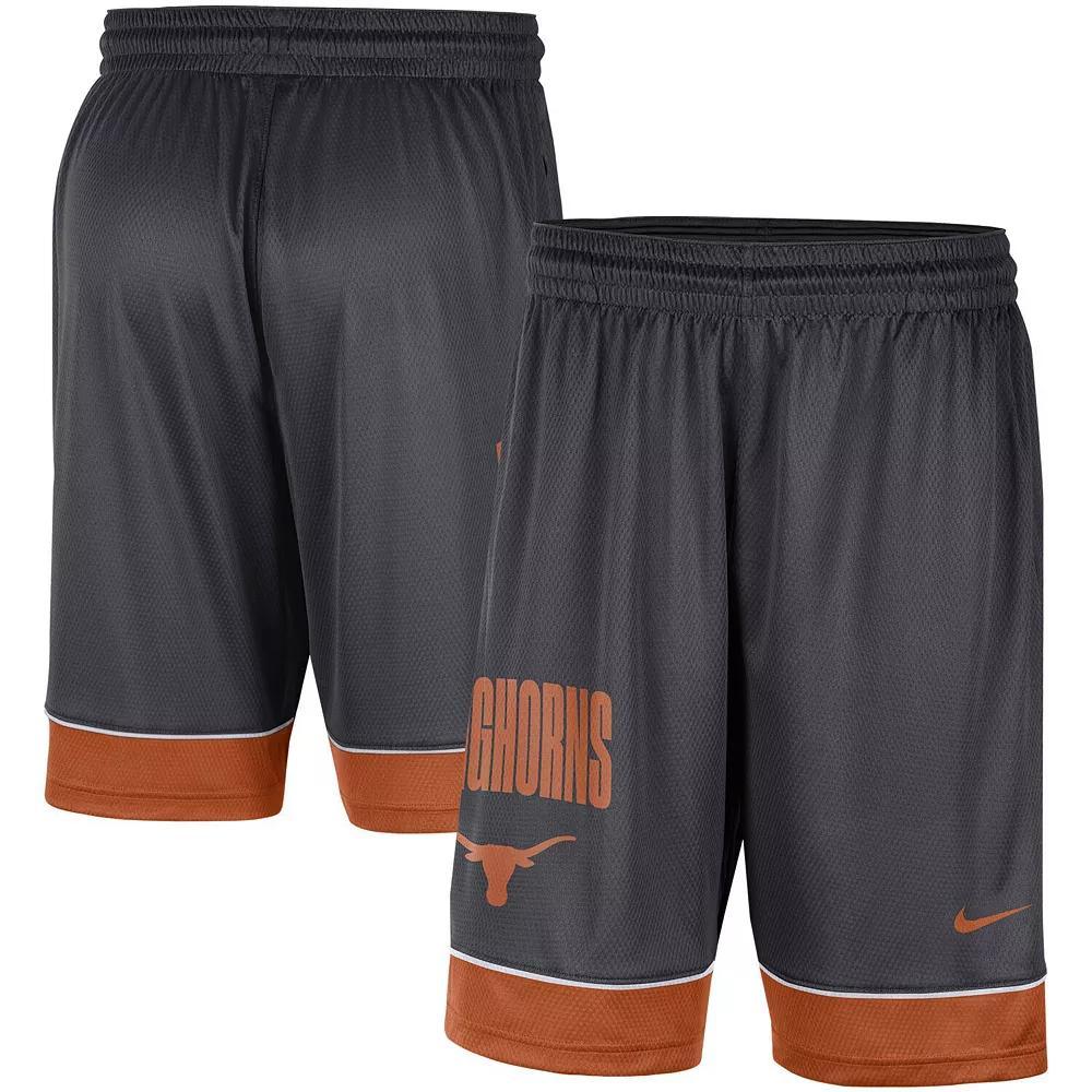 Men's Nike Charcoal/Burnt Orange Texas Longhorns Fast Break Performance Shorts, Size: Medium Product Image