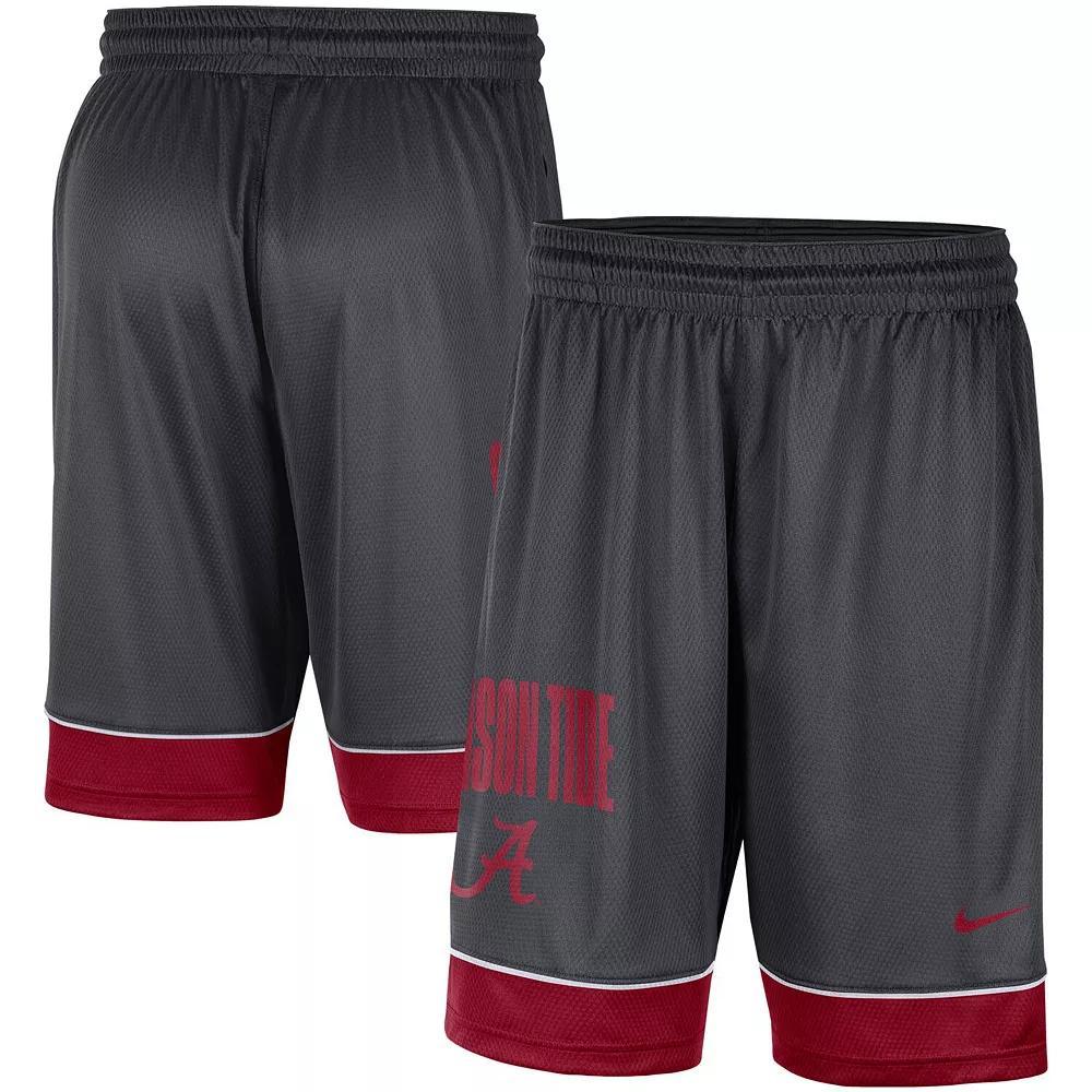 Men's Nike Charcoal/Crimson Oklahoma Sooners Fast Break Performance Shorts, Size: Large Product Image