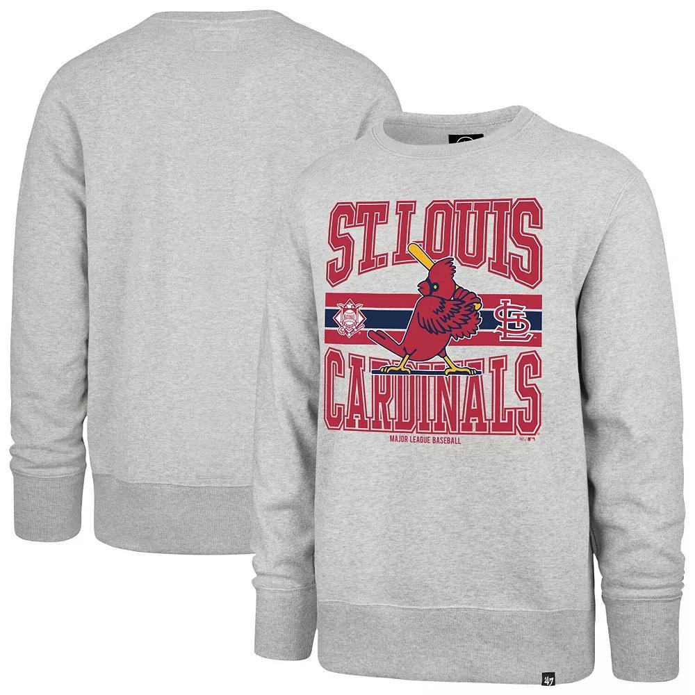 Men's '47  Gray St. Louis Cardinals Letters Headline Pullover Sweatshirt, Size: XL, Grey Product Image