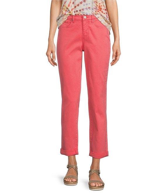 NYDJ Petite Size Margot High Rise Slim Straight Girlfriend Jeans Product Image