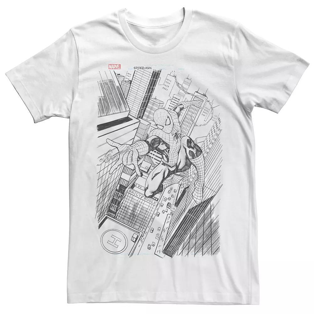 Men's Marvel City Swings Graphic Tee, Size: XL, White Product Image