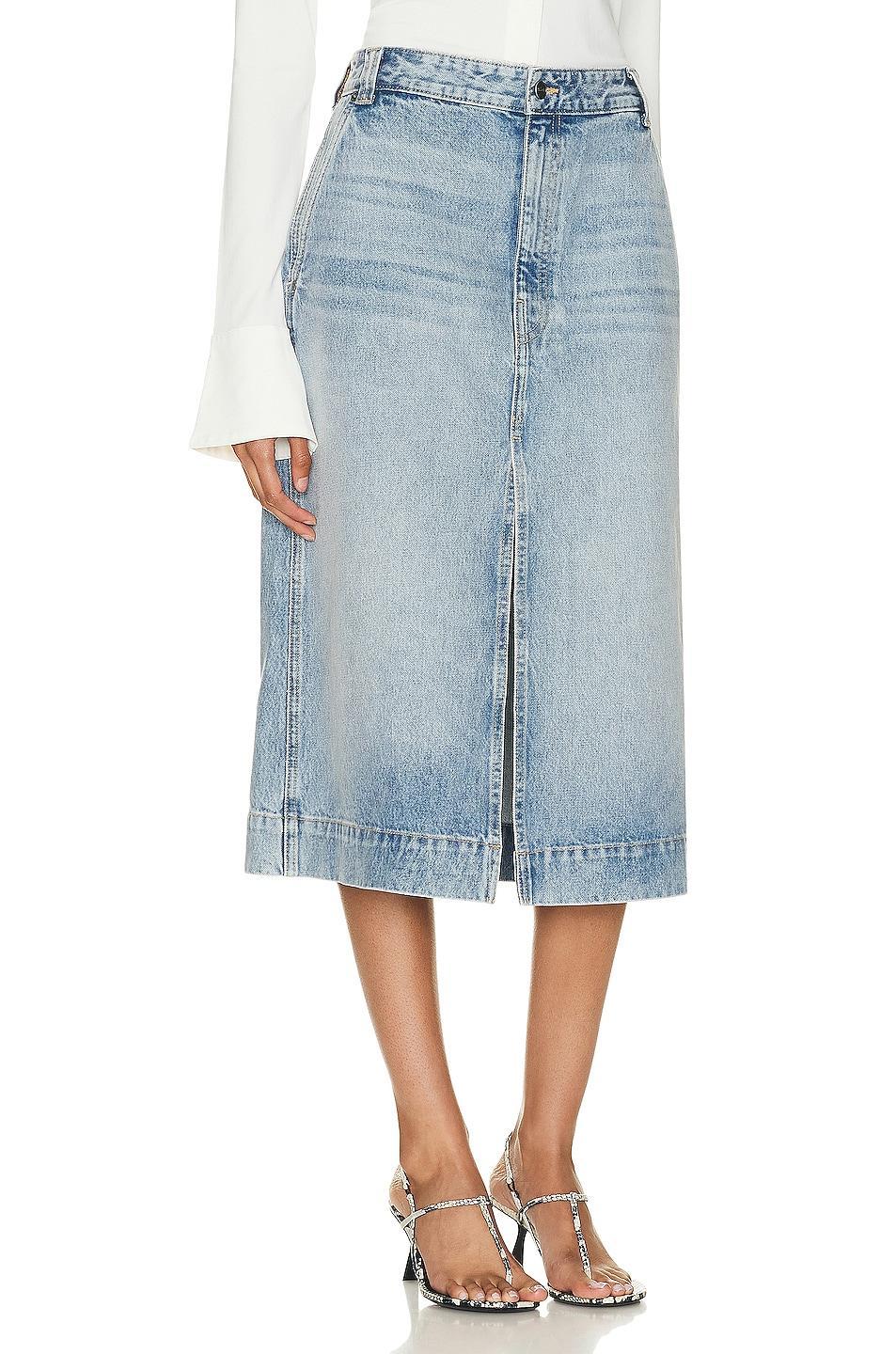 KHAITE Charlene Skirt Blue. (also in 26, 27, 28, 29, 30, 32). Product Image
