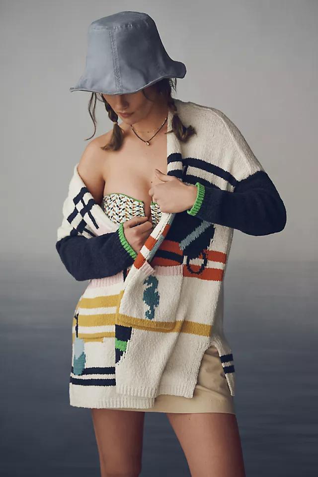 Maeve Nautical Buoy Cardigan Sweater Product Image