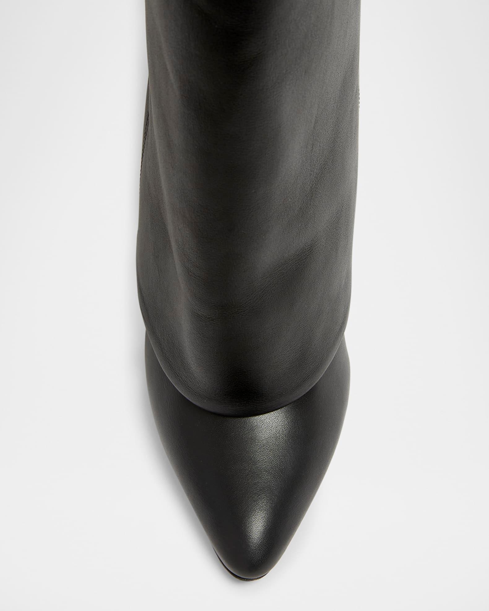 Shark Lock Leather Over-the-Knee Boots Product Image