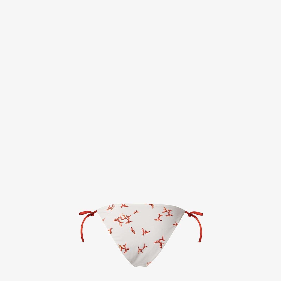 Bikini BottomWhite Lycra® bikini bottom with coral print Product Image