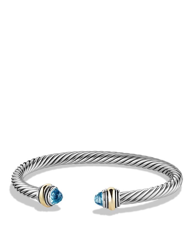 David Yurman Cable Classics Bracelet with Blue Topaz and Gold Product Image