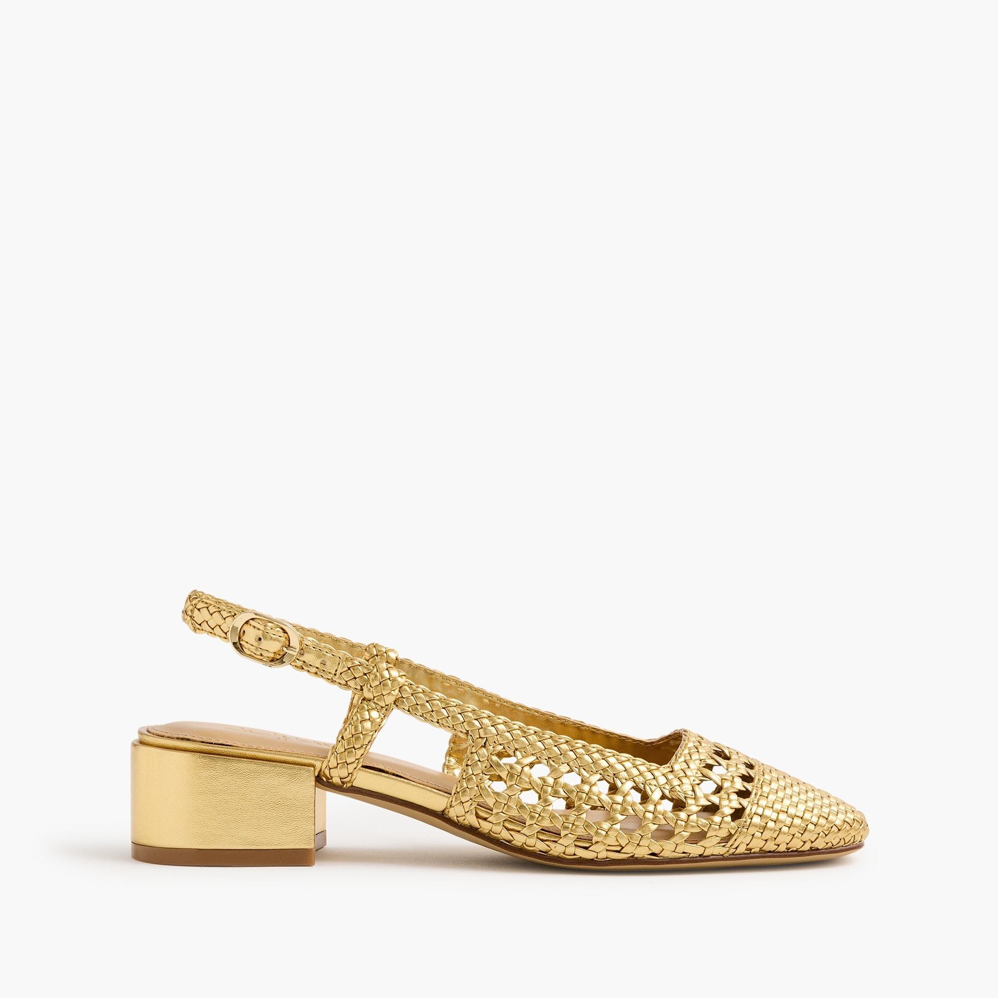 Woven slingback heels Product Image