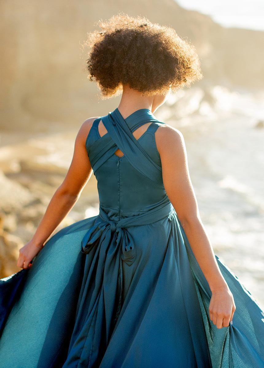 Junie Impact Dress in Deep Ocean Girls Product Image