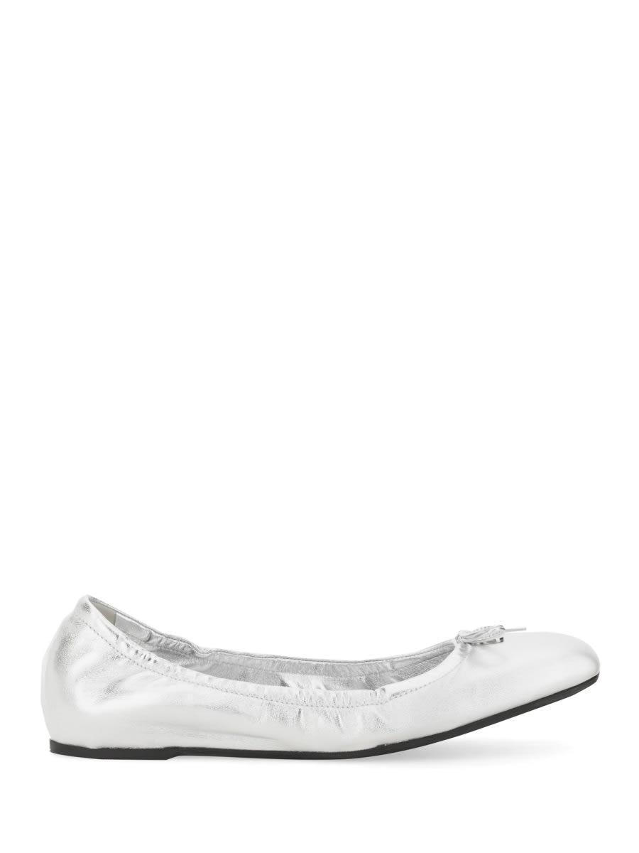 VALENTINO GARAVANI Ballerina Vlogo Signature In Silver Product Image