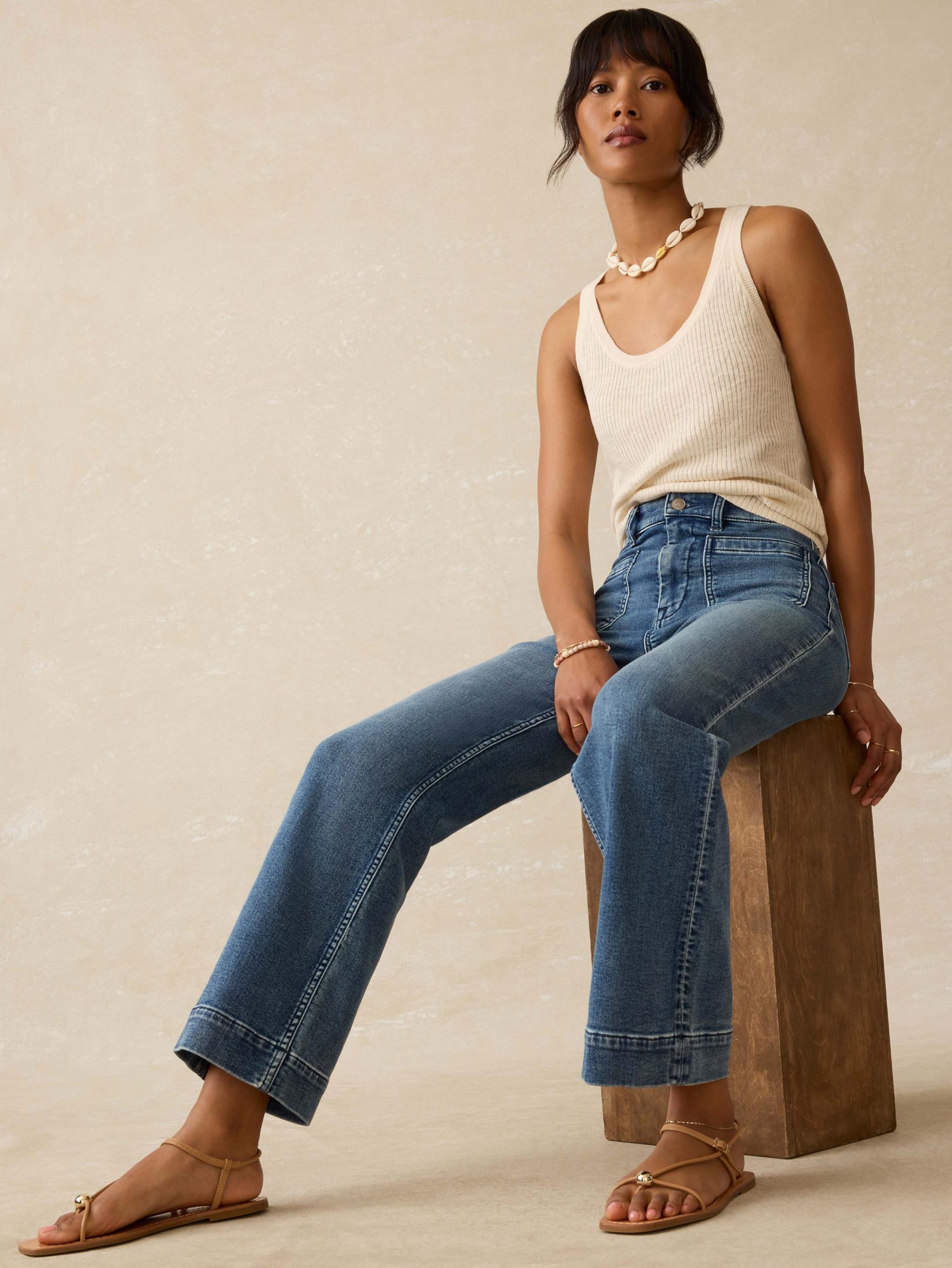Stretch Terry Patch Pocket Ankle Pant - Riverton Wash Female Product Image