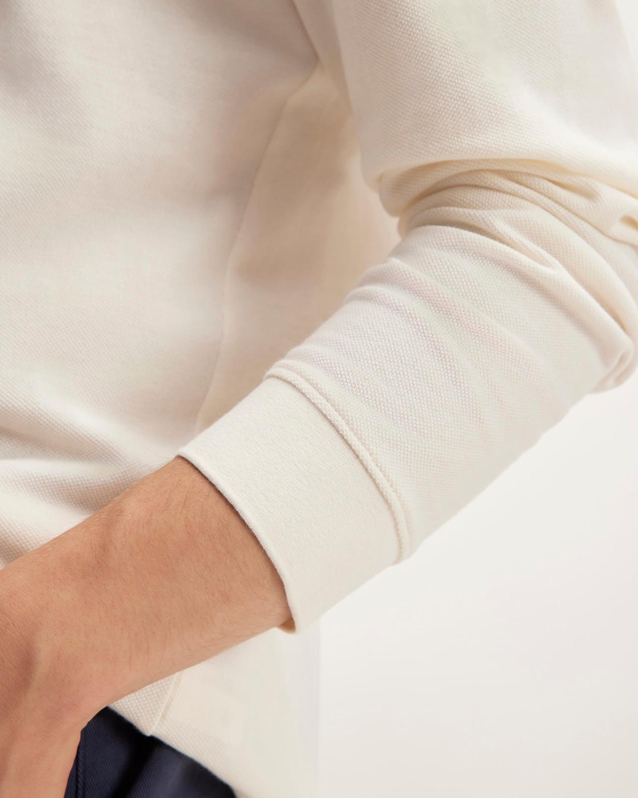 The Long-Sleeve Pique Polo Product Image