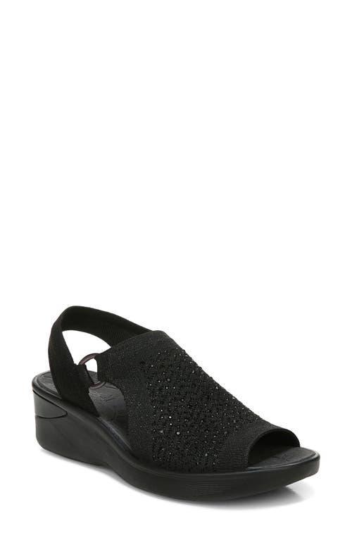 LifeStride Star Bright Women's Rhinestone Wedges, Size: 6.5, Black Black Product Image