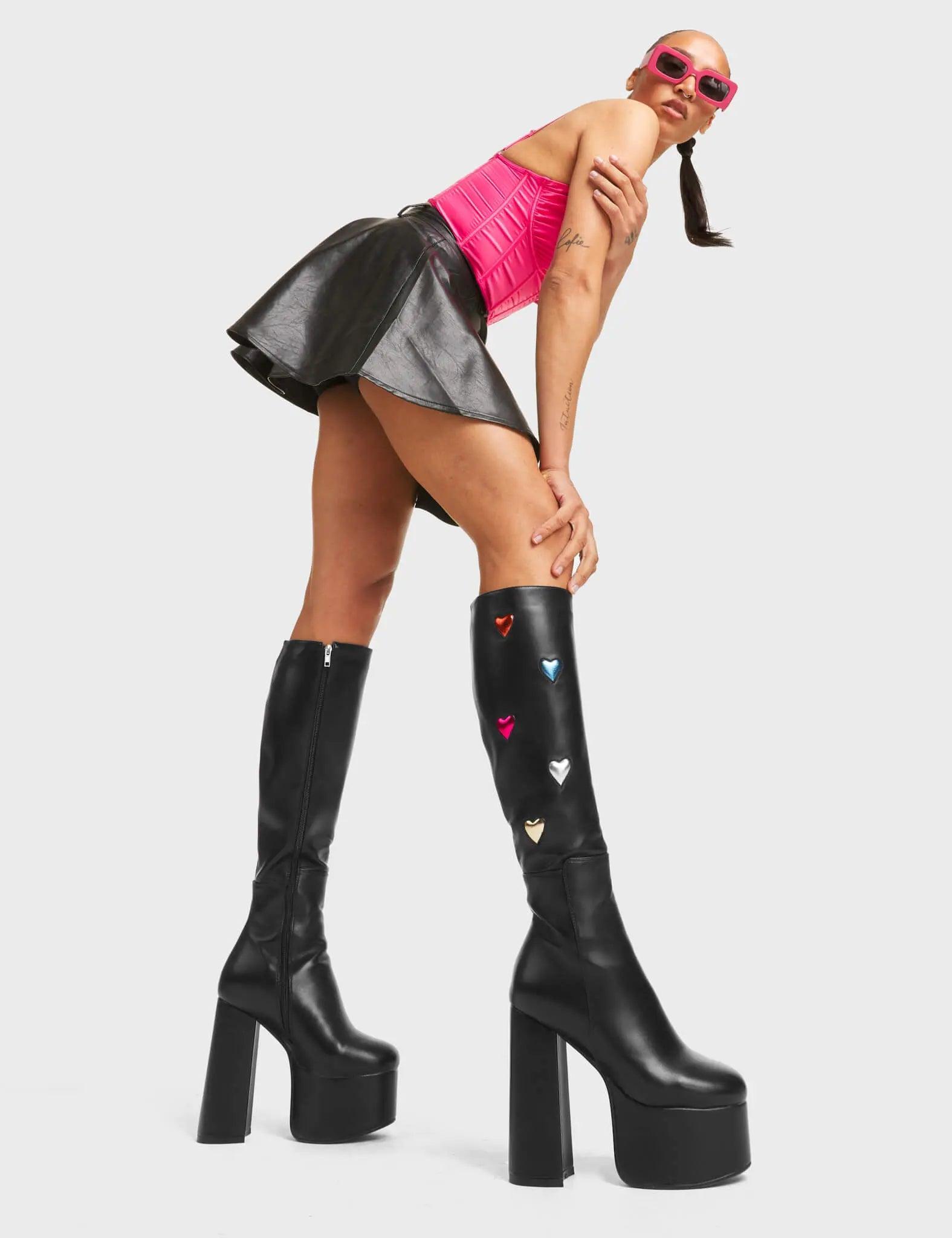 Intimate Platform Knee High Boots Product Image