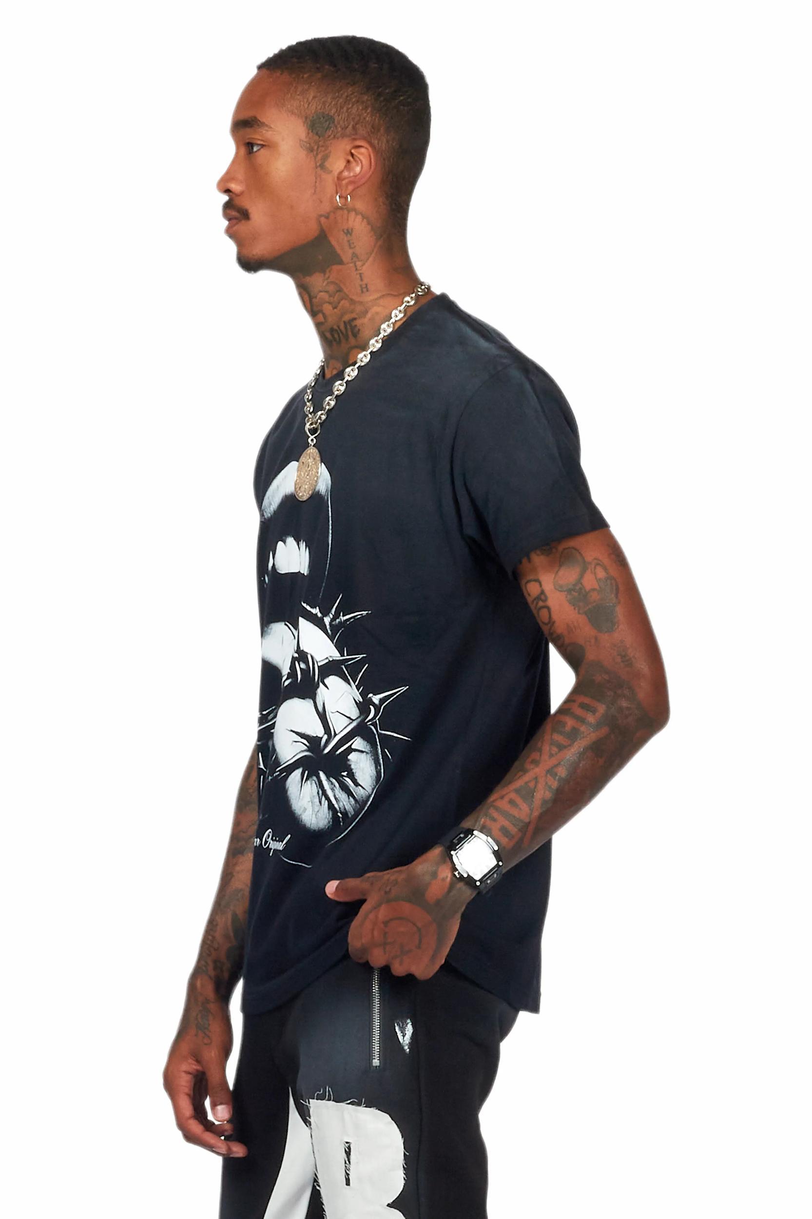 Schmear Black Graphic T-Shirt Male Product Image