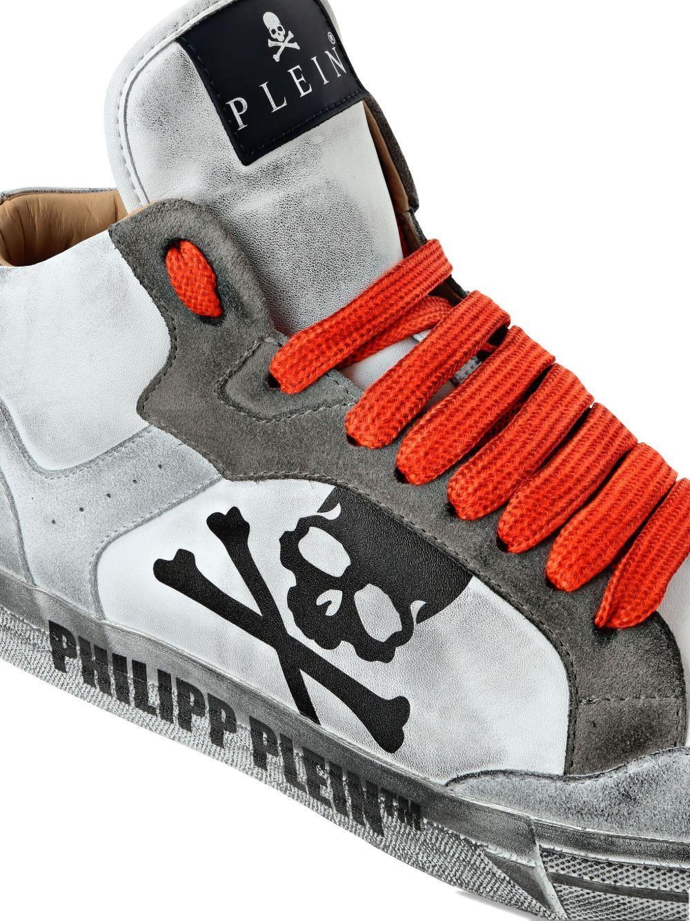 skull-motif hi-top sneakers Product Image